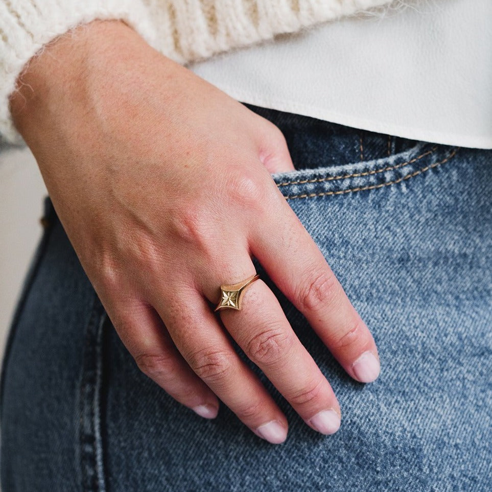 North Star Signet Ring
